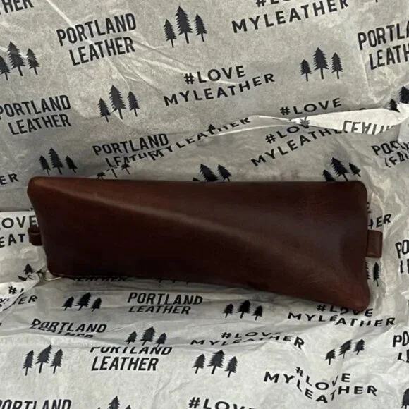 Portland Leather, Cold Brew Tote Bag NWT, with Alpine Bag, Dopp Keychain, Scarf - Picture 11 of 14